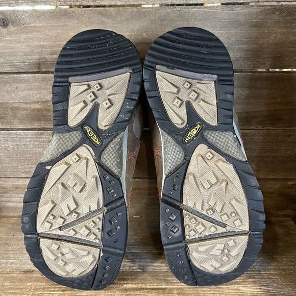 Womens Keen Genoa Peak Brown Leather Outdoor Hiking Waterproof‎ Shoes Size 7.5 M - Picture 4 of 5